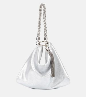 Jimmy Choo Callie metallic leather clutch