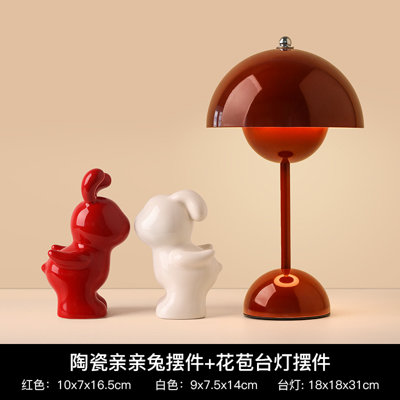 创意情侣兔子摆件送新人闺蜜结婚七夕家居装饰品礼物伴手礼