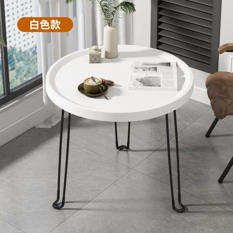 可折叠沙发边几简易小桌子客厅茶几家用简易小圆桌卧室迷你床头桌