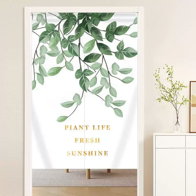 可爱卡通卧室门帘隔断帘家用厨房遮挡帘半帘厕所卫生间半帘免打孔