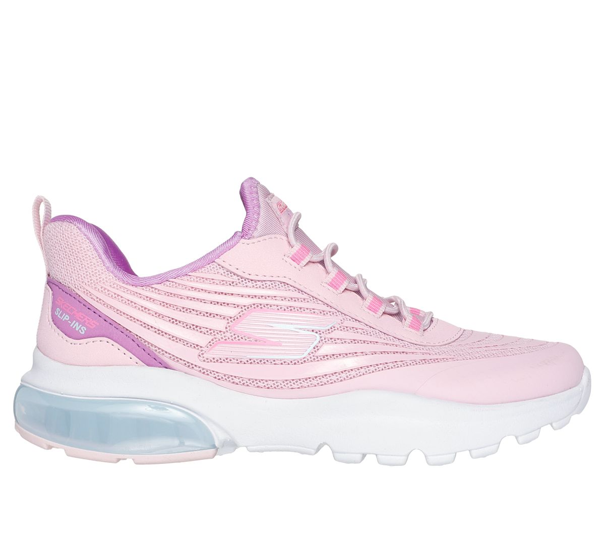 SLIP INS 速穿科技: SKECHERS RAZOR AIR 女童休閒鞋