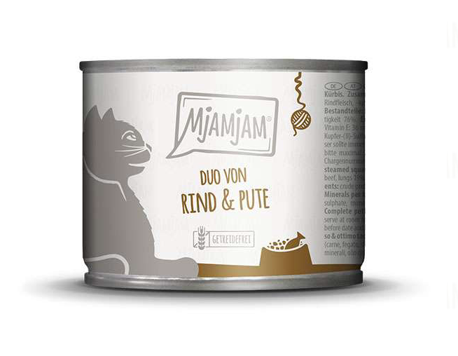 德國魔力喵 雙併主食罐 牛肉+火雞+蒸南瓜 (11324) 200g