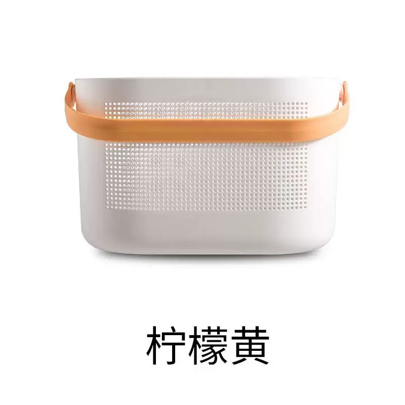 手提沐浴收納籃塑膠網眼小浴筐沐浴洗漱籃浴室鏤空收納洗浴籃