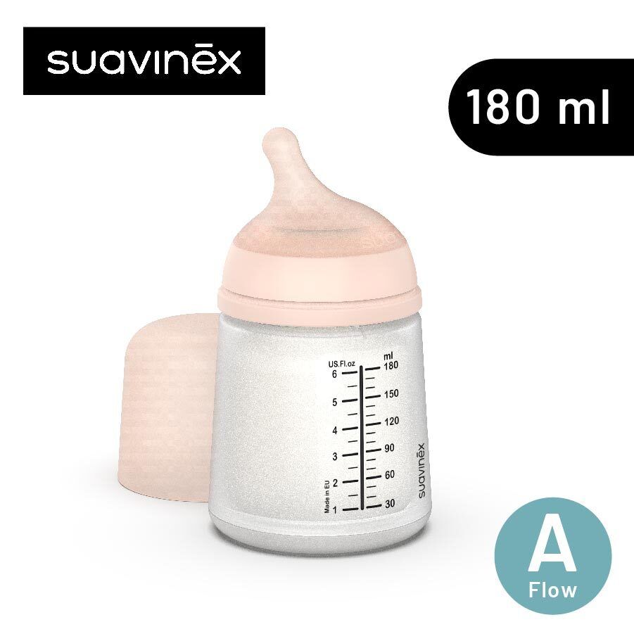 Zero Zero防脹氣可調節流量仿母乳奶瓶 (奶嘴頭可調節流量)180ml +0M