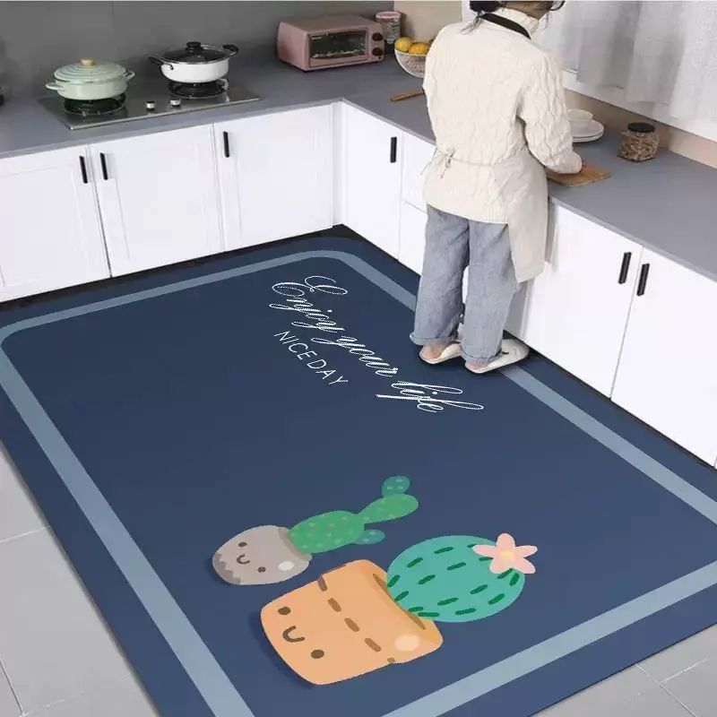 硅藻泥厨房地垫防滑防油吸水垫门口耐脏脚垫防水用可擦免洗地垫