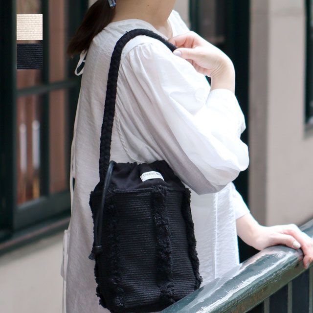 Creer Daily 黑色編織單肩包（有機製造）