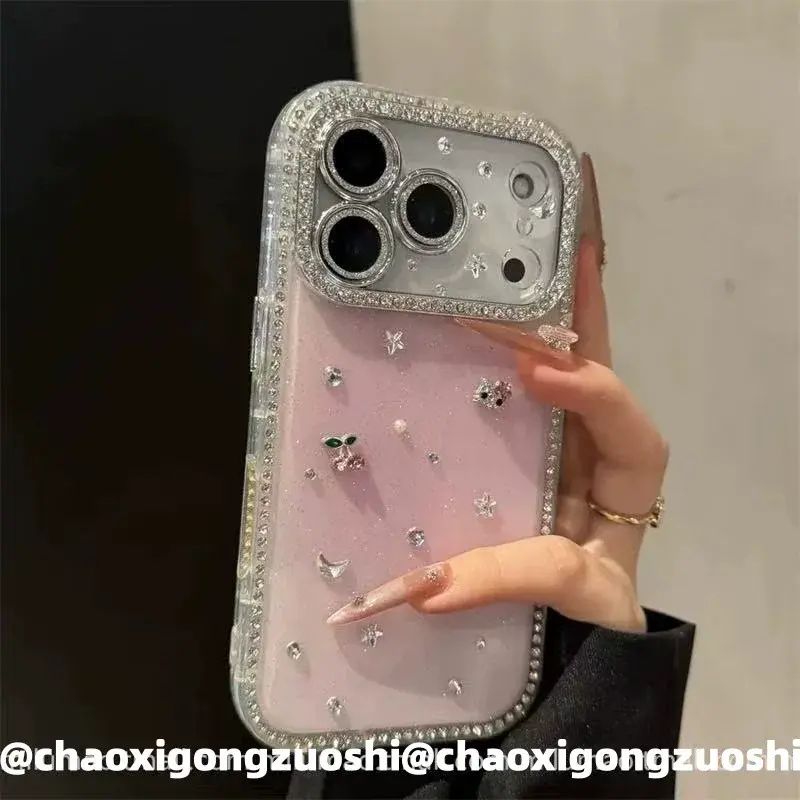 超好看双面镶钻星星贴纸适用iPhone17promax苹果16手机壳15新款14
