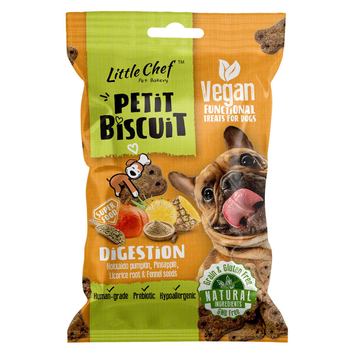 腸道護理 - 功能性狗狗餅乾（純素，無麩質）(此日期前最佳: 2026年9月17日)