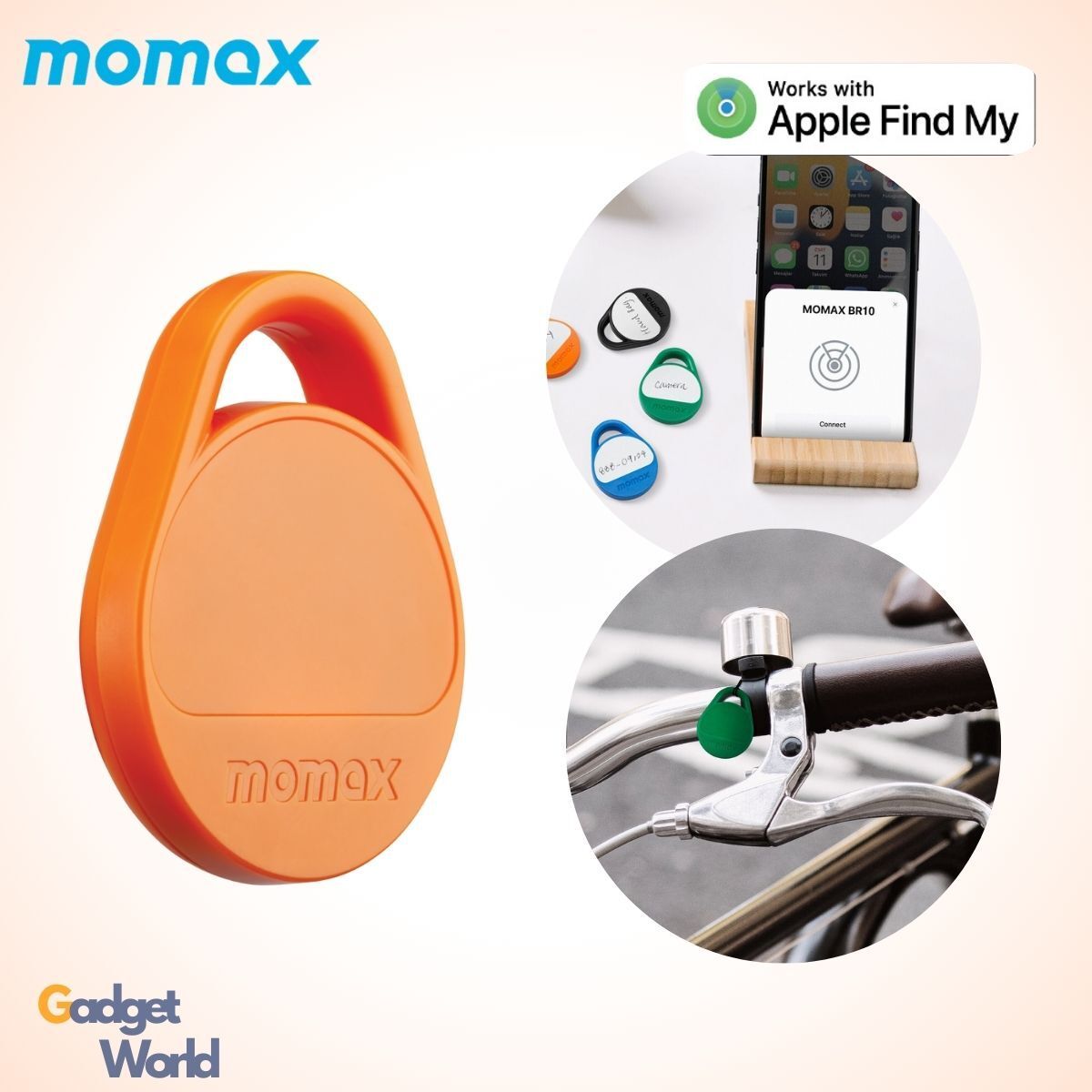 Pinpop Lite Find My 全球定位器 (橙色) - BR10M