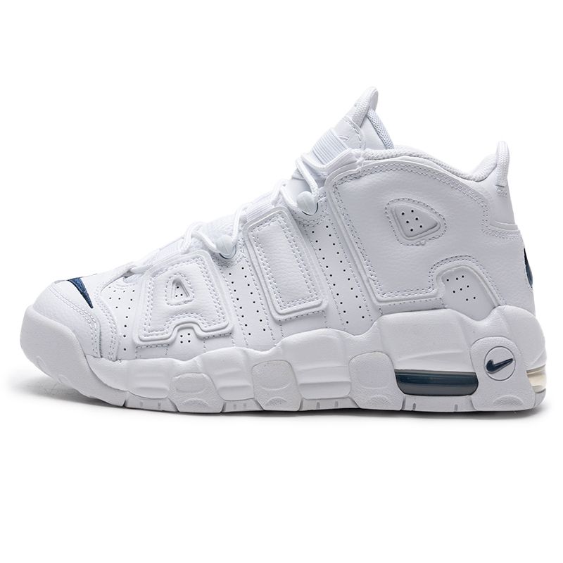 Nike Children's NIKE AIR MORE UPTEMPO (GS) Basic Model DH9719-100-White/Navy Blue 36