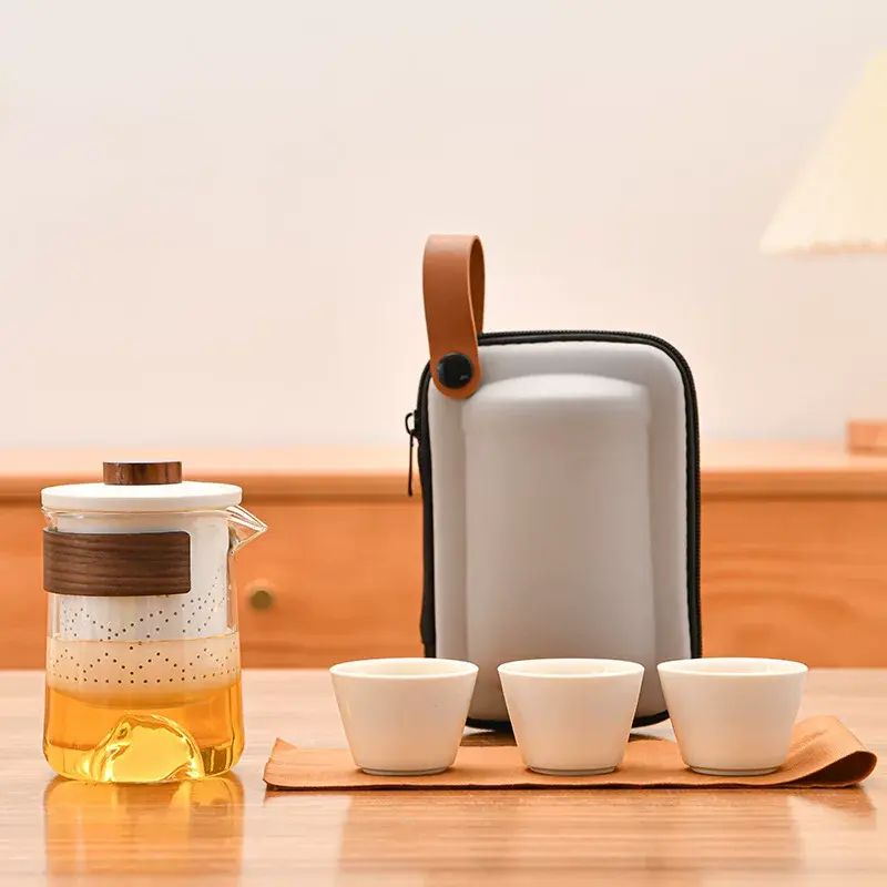 功夫旅行茶具行動式套裝泡茶戶外旅遊露營喝茶套裝整套快客杯