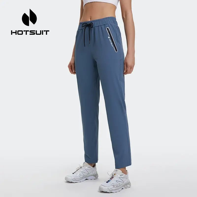 hotsuit後秀運動褲女褲2025秋季跑步梭織長褲微彈直筒休閒通勤褲c6936673940548