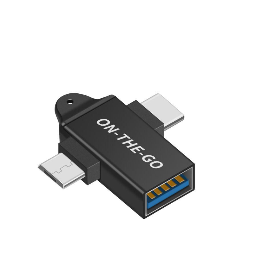 USB OTG轉接頭 Type-C轉換器 公母數據線 延長器 熱賣推薦- USB母轉Type-C公+Micro公 均碼