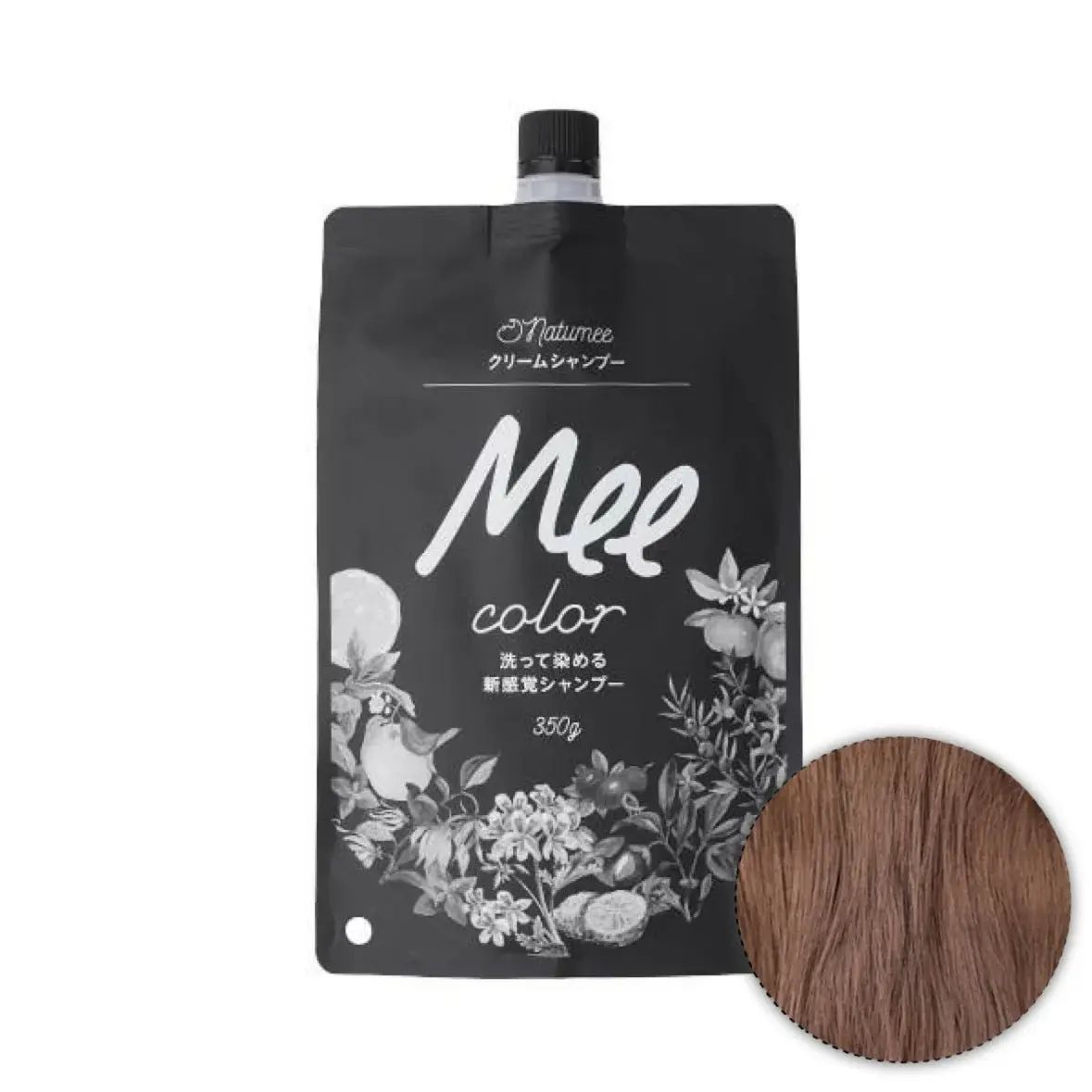MEE COLOR NATUMEE 一洗即染三合一草本護髮染白髮洗頭水350G 自然啡色#NB