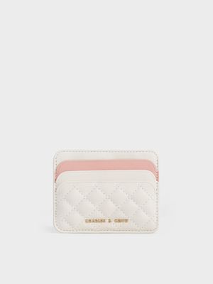 Charles & Keith - 撞色菱格票卡夾