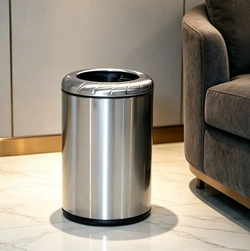 Popular Stainless Steel Trash Can Commercial Storage Bin