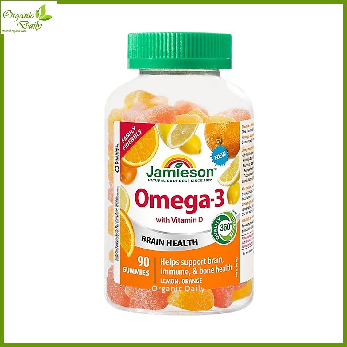Omega‐3 Gummies Family Friendly 90 gummies [Parallel Goods] (RANDOM Packing)