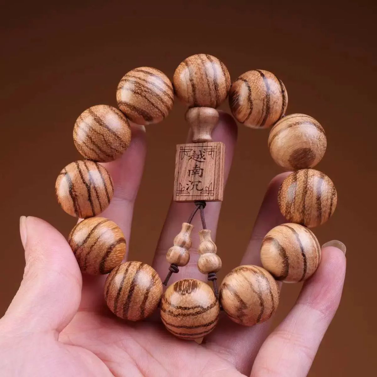 大叶黄花梨佛珠手串红木男女手链流行文玩饰品木质工艺品文玩念珠