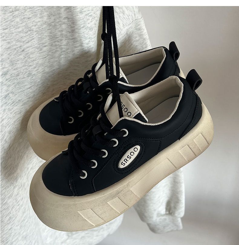 Women's thick-soled white high-class all-match thick-soled white shoes New autumn lightweight sports