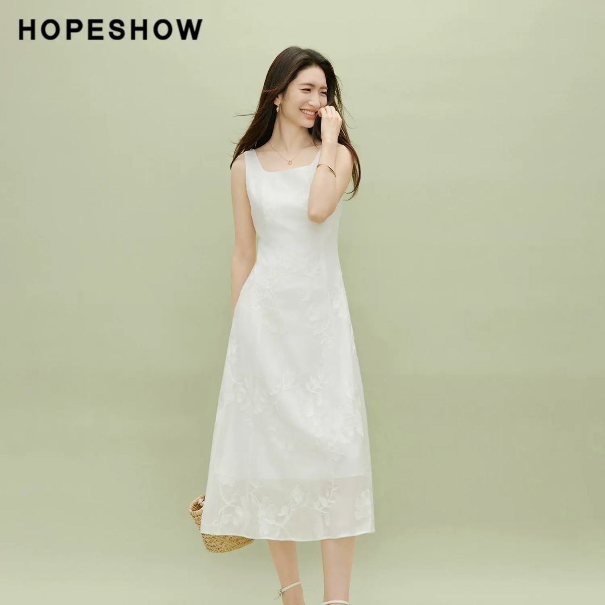 Red Collar Country Style White Dress 2026 Summer New Women s Sweet and Elegant Charming Embroidered