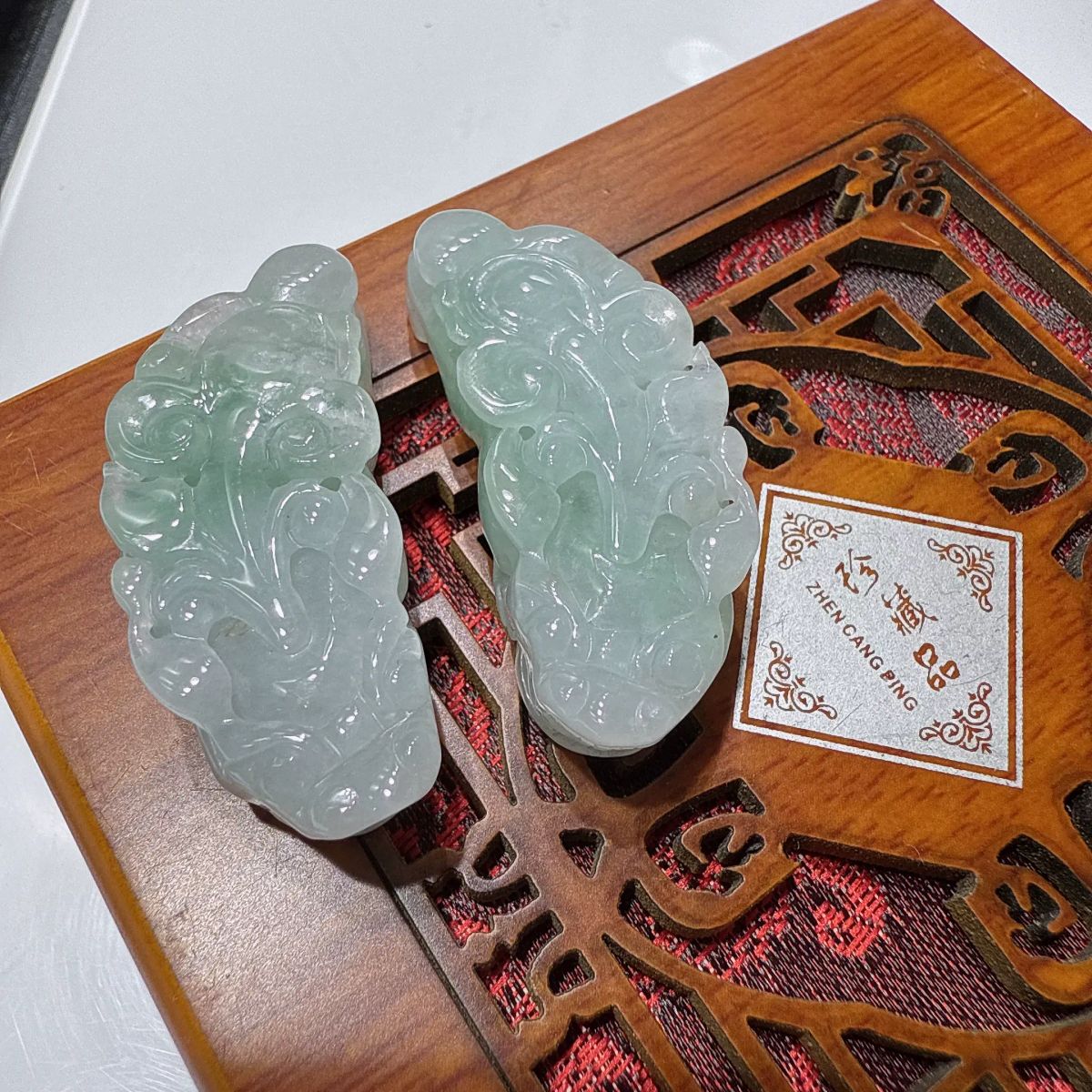 a68缅甸翡翠一对貔貅随机发货配绳