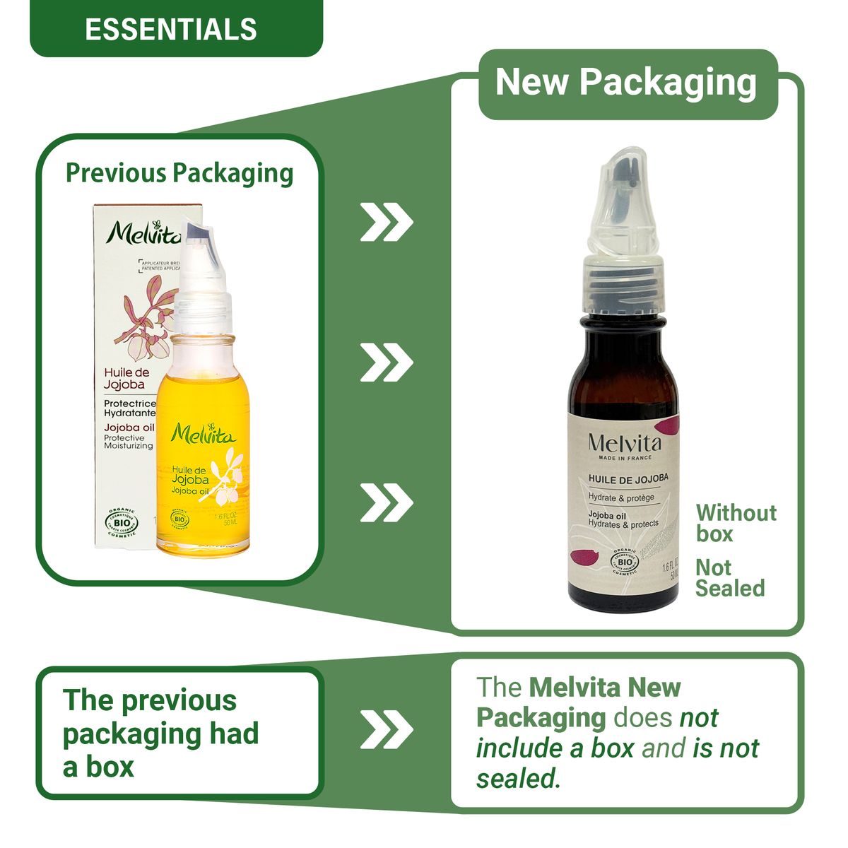Huile De Jojoba Melvita - 50 Ml - Hydratante Et Protectrice - Soin Quotidien Visage & Corps
