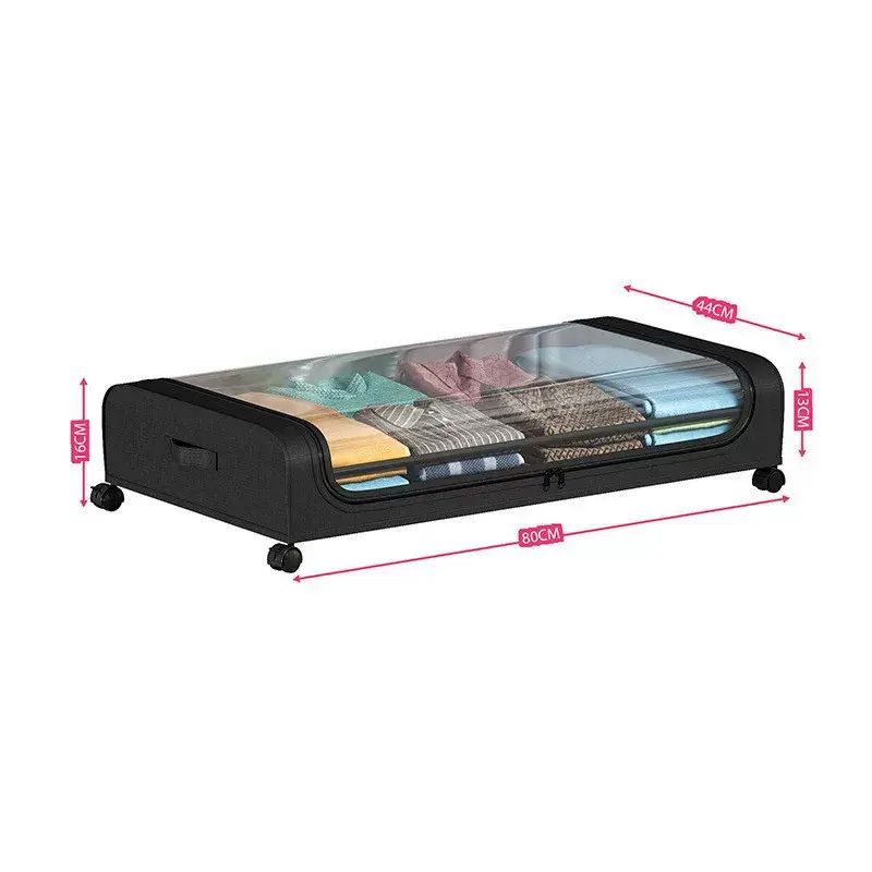 Lidded dustproof underbed household miscellaneous storage box fabric foldable bed bot