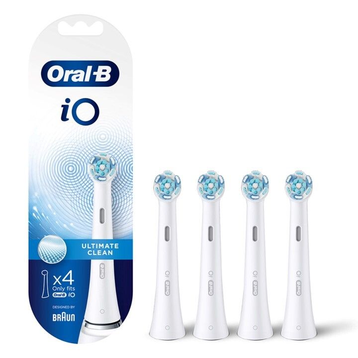 Oral-B iO Ultimate Clean White Toothbrush Heads, 4pc/pack -Parallel import