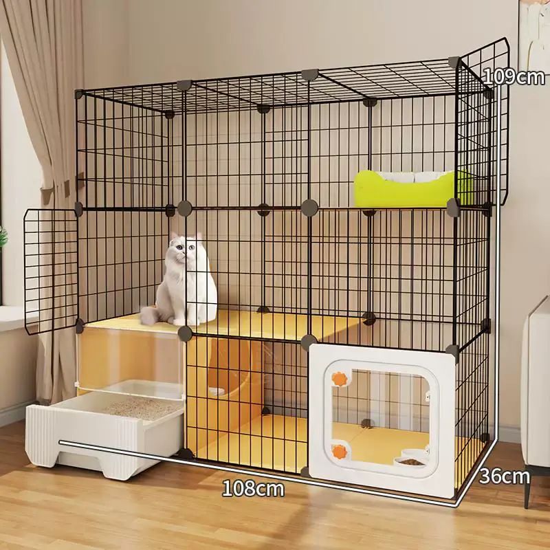 猫笼猫砂盆一体带厕所超大自由空间家用室内猫咪别墅小户型不占地