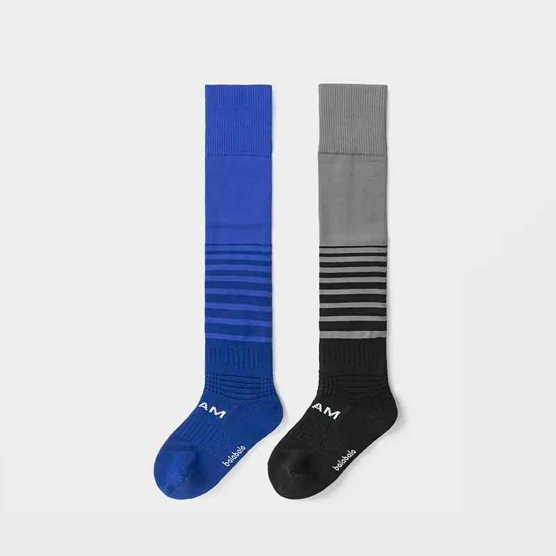 Bara Bara BalaOne Children's Socks Cotton Autumn Unisex High-Cut Soc-Blue and Black Tone 00389 100cm