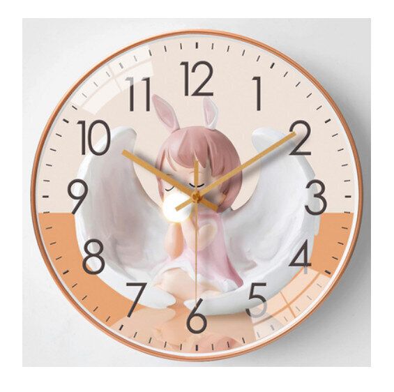 簡約家用石英掛鍾（溫柔夢鄉-金框金針）【12英寸】