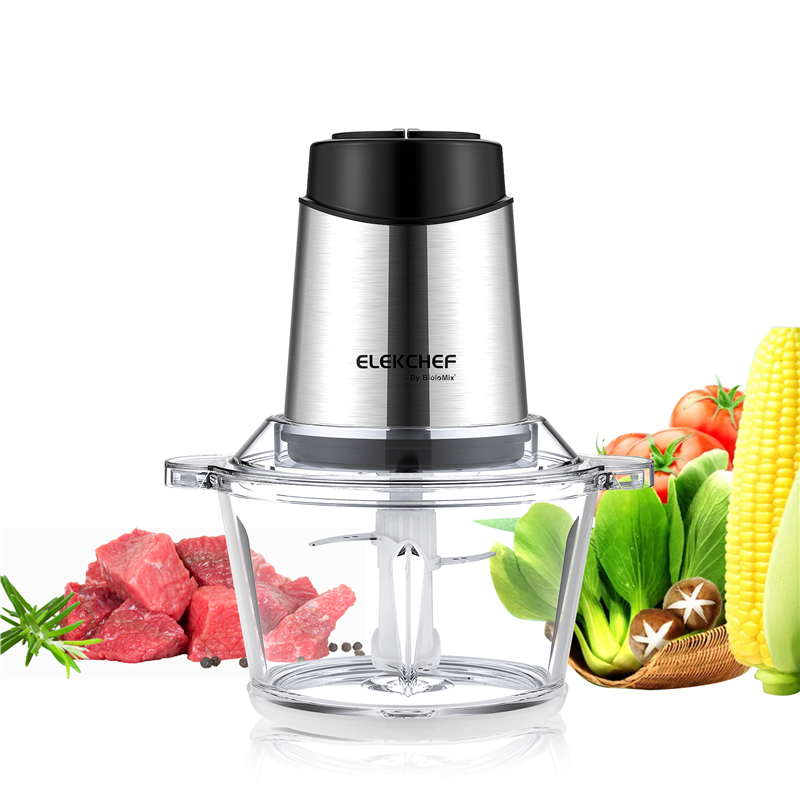 BioloMix碎肉機2L大容量雙速玻璃碗絞肉機食品料理機Meat Grinder