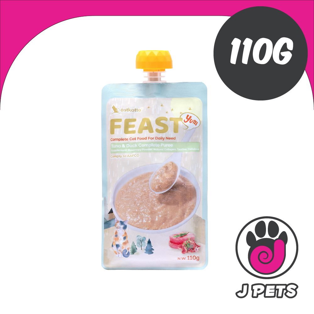 Astkatta FEAST for Cats Tuna & Duck Complete Puree (110g)