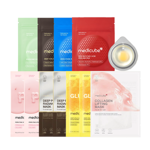 贈品 - 爽膚棉 試用裝4片, PDRN粉紅維他命濃縮面膜 2片, DEEP緊緻胜肽面膜 2片, DEEP維C穀胱甘肽亮白面膜 2片, 三重膠原緊緻面膜1片, DEEP維C膠囊凝霜(4.5G) 1粒 