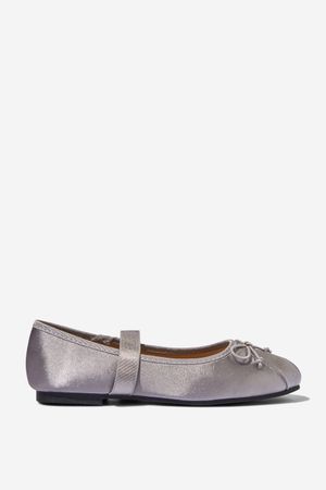 Cotton On Kids - Olivia Ballet Flat - Steel satin