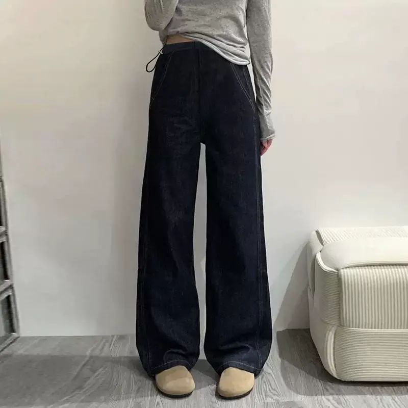 丹寧藍色牛仔褲女秋冬外穿2025休閒大碼長褲顯瘦孕婦褲春秋外穿