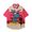 American style vintage cartoon embroidery contrast color short sleeve shirt men and women trendy