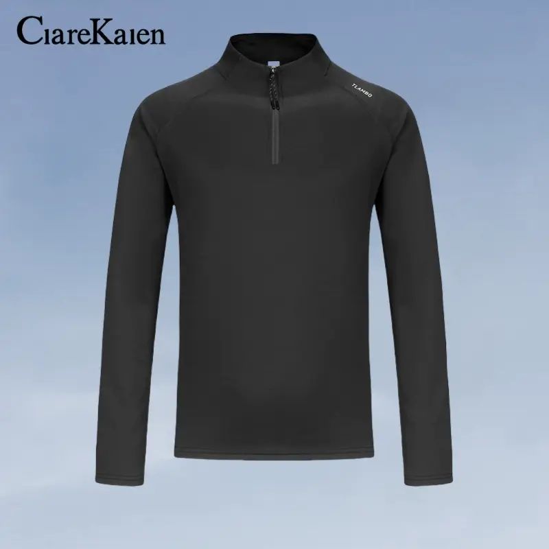 Clare Kalen 半拉链立领户外跑步运动T恤速干衣男款长袖健身  187