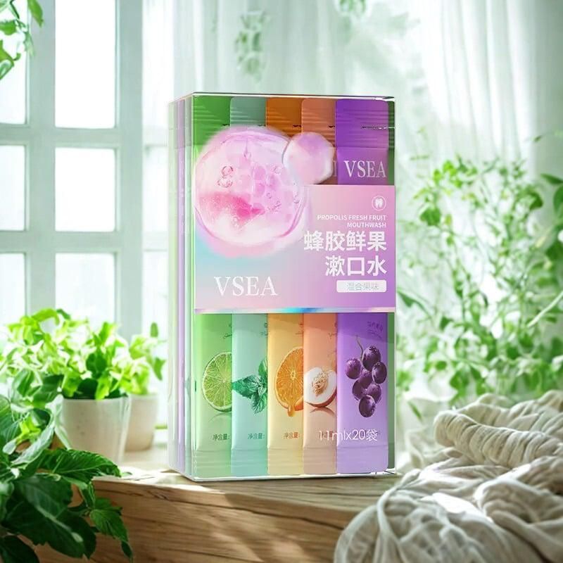 《生活百貨》-《VSEA》-個人護理-便攜益生菌蜂膠果味漱口水-混合果味(11mlx20小袋)(平行進口)