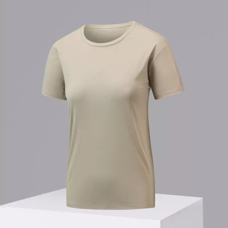 冰丝凉感短袖T恤男夏季薄款纯色运动体恤加大码半袖速干透气上衣