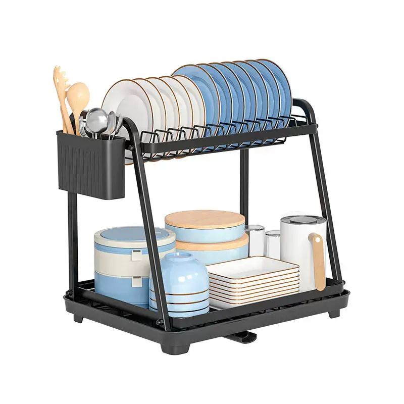 Kitchen countertop double layer dish drying rack Parallel Import