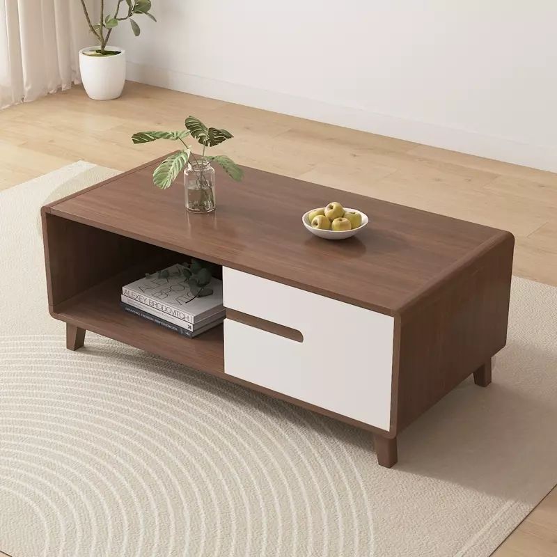 现代简约可伸缩电视机柜客厅家用落地地柜中式小户型影视柜胡桃色