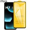 適用於 小米 Poco M7 5G 25片裝 9D 絲印二強 全屏鋼化玻璃膜
