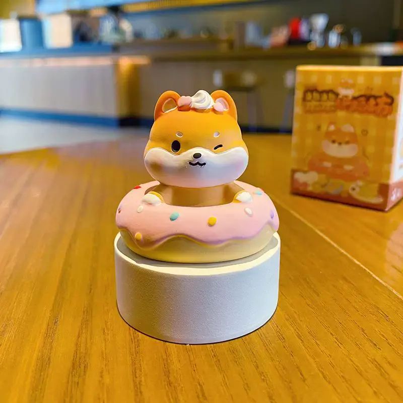 原創柴犬烘培系列樹脂公仔擺件桌面可愛精緻裝飾車載中控臺小擺飾