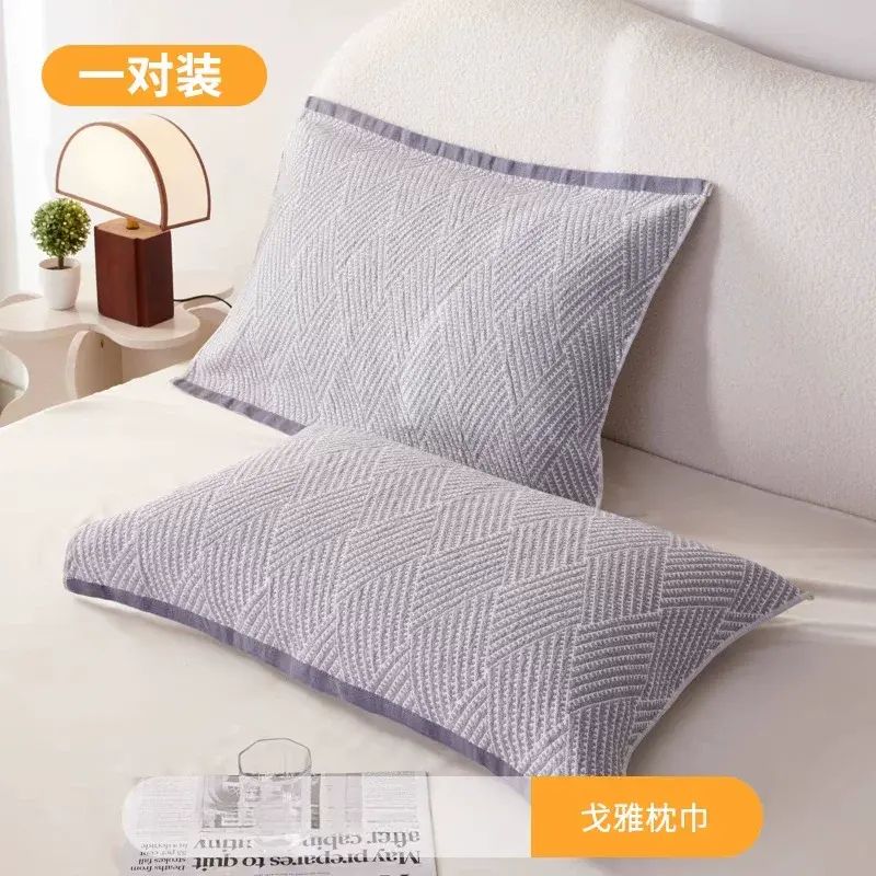 Pure cotton pillow towel pair set, anti-grease pillow towel, all cotton