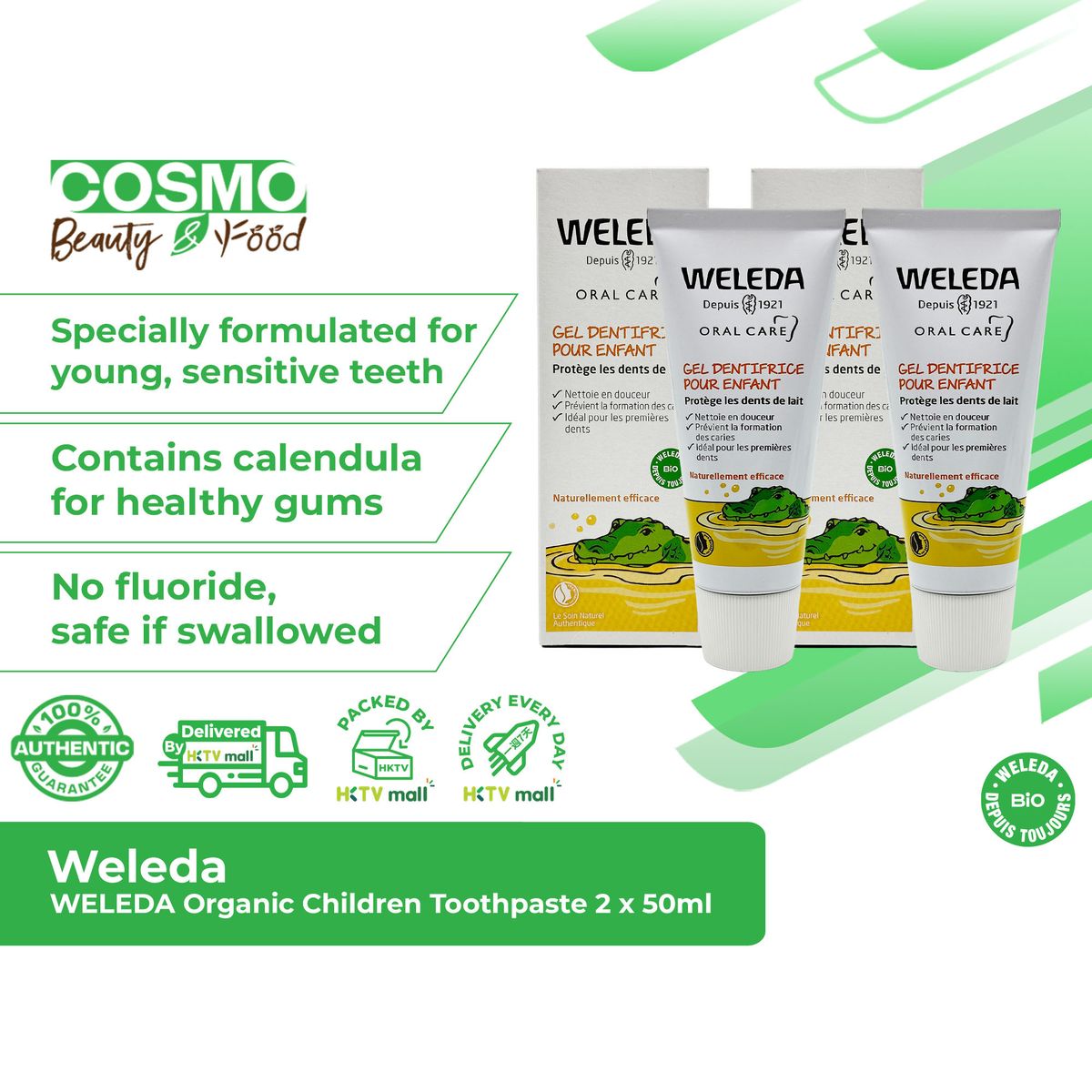 Organic Children Toothpaste 2 x 50ml [Exp: 2027]