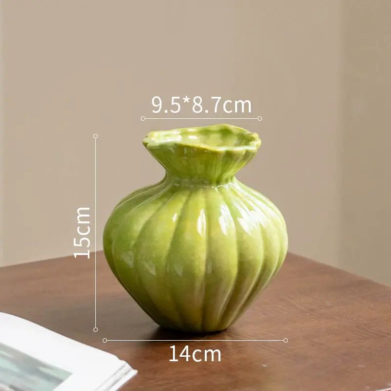 掬涵陶瓷花瓶摆件手绘油画风客厅水培插花高级感干花鲜花家居装饰