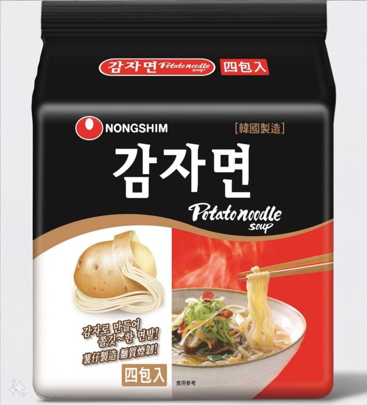 Made in Korea Nong Shim Potato Noodles 100GM (4pcs/pack)