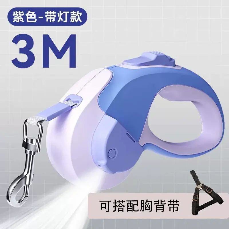 Dog leash with ligh