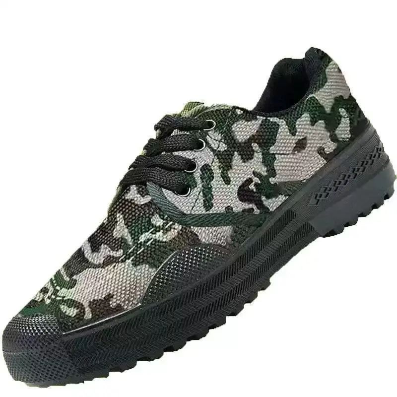 安全防护劳保鞋男耐磨防滑工地农田防刺胶鞋登山跑步军训解放胶鞋